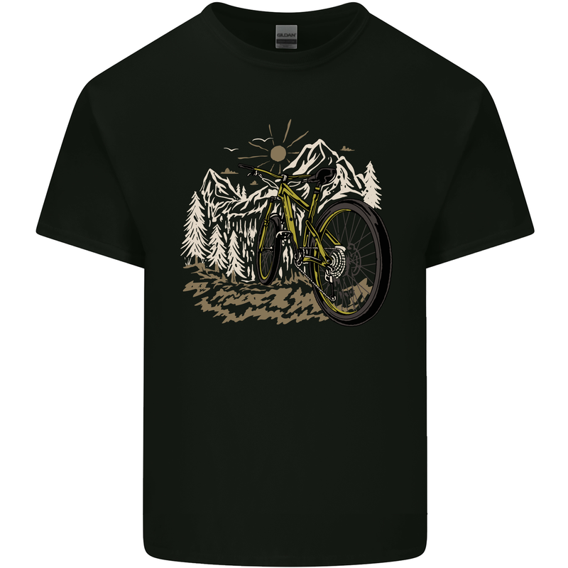 Mountain Bike Bicycle Cycling Cyclist MTB Kids T-Shirt Childrens Black
