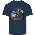Mountain Bike Bicycle Cycling Cyclist MTB Kids T-Shirt Childrens Navy Blue