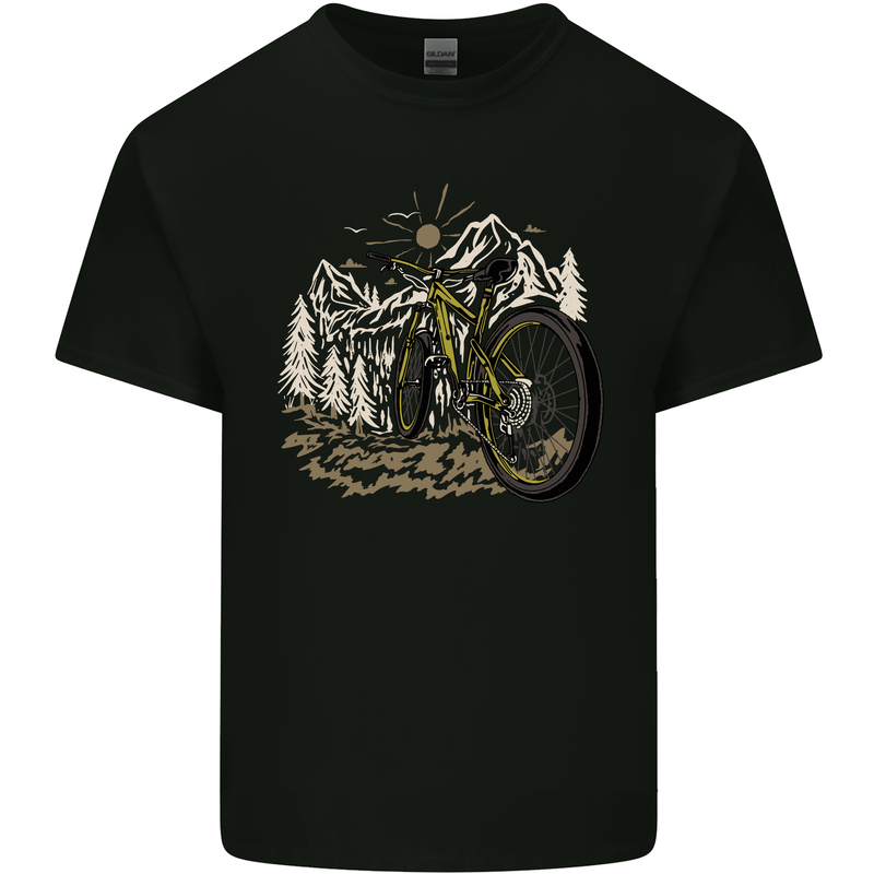 Mountain Bike Bicycle Cycling Cyclist MTB Mens Cotton T-Shirt Tee Top Black