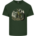 Mountain Bike Bicycle Cycling Cyclist MTB Mens Cotton T-Shirt Tee Top Forest Green