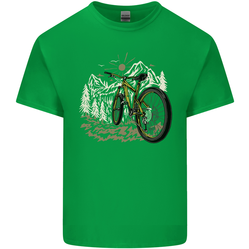 Mountain Bike Bicycle Cycling Cyclist MTB Mens Cotton T-Shirt Tee Top Irish Green