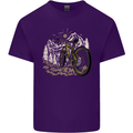 Mountain Bike Bicycle Cycling Cyclist MTB Mens Cotton T-Shirt Tee Top Purple