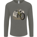 Mountain Bike Bicycle Cycling Cyclist MTB Mens Long Sleeve T-Shirt Charcoal