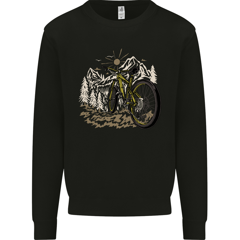 Mountain Bike Bicycle Cycling Cyclist MTB Mens Sweatshirt Jumper Black