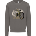 Mountain Bike Bicycle Cycling Cyclist MTB Mens Sweatshirt Jumper Charcoal