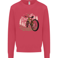 Mountain Bike Bicycle Cycling Cyclist MTB Mens Sweatshirt Jumper Heliconia