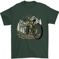 Mountain Bike Bicycle Cycling Cyclist MTB Mens T-Shirt 100% Cotton Forest Green