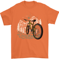 Mountain Bike Bicycle Cycling Cyclist MTB Mens T-Shirt 100% Cotton Orange