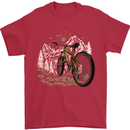 Mountain Bike Bicycle Cycling Cyclist MTB Mens T-Shirt 100% Cotton Red