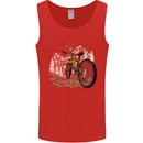 Mountain Bike Bicycle Cycling Cyclist MTB Mens Vest Tank Top Red