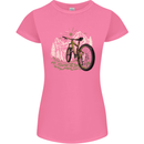 Mountain Bike Bicycle Cycling Cyclist MTB Womens Petite Cut T-Shirt Azalea