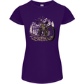 Mountain Bike Bicycle Cycling Cyclist MTB Womens Petite Cut T-Shirt Purple