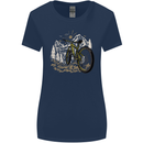Mountain Bike Bicycle Cycling Cyclist MTB Womens Wider Cut T-Shirt Navy Blue
