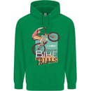 Mountain Bike Trials MTB Cycling Bicycle Childrens Kids Hoodie Irish Green