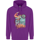 Mountain Bike Trials MTB Cycling Bicycle Childrens Kids Hoodie Purple