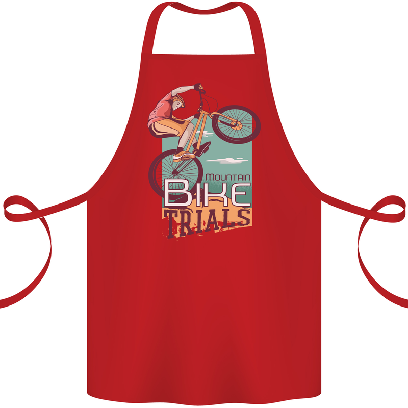 Mountain Bike Trials MTB Cycling Bicycle Cotton Apron 100% Organic Red