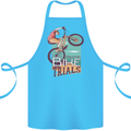 Mountain Bike Trials MTB Cycling Bicycle Cotton Apron 100% Organic Turquoise