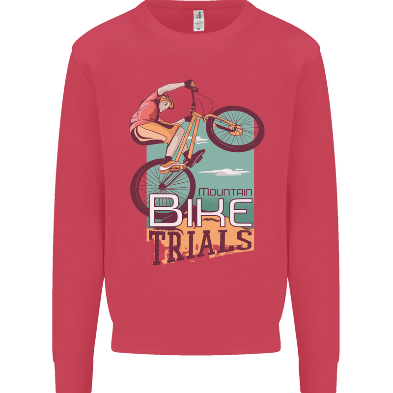 Mountain Bike Trials MTB Cycling Bicycle Kids Sweatshirt Jumper Heliconia