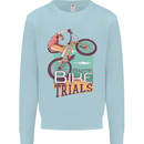 Mountain Bike Trials MTB Cycling Bicycle Kids Sweatshirt Jumper Light Blue