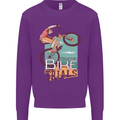 Mountain Bike Trials MTB Cycling Bicycle Kids Sweatshirt Jumper Purple
