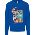 Mountain Bike Trials MTB Cycling Bicycle Kids Sweatshirt Jumper Royal Blue