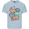 Mountain Bike Trials MTB Cycling Bicycle Kids T-Shirt Childrens Light Blue