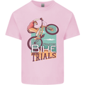 Mountain Bike Trials MTB Cycling Bicycle Kids T-Shirt Childrens Light Pink