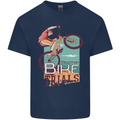 Mountain Bike Trials MTB Cycling Bicycle Kids T-Shirt Childrens Navy Blue
