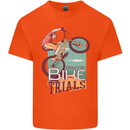 Mountain Bike Trials MTB Cycling Bicycle Kids T-Shirt Childrens Orange