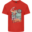 Mountain Bike Trials MTB Cycling Bicycle Kids T-Shirt Childrens Red