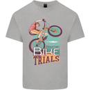 Mountain Bike Trials MTB Cycling Bicycle Kids T-Shirt Childrens Sports Grey