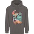 Mountain Bike Trials MTB Cycling Bicycle Mens 80% Cotton Hoodie Charcoal