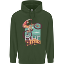Mountain Bike Trials MTB Cycling Bicycle Mens 80% Cotton Hoodie Forest Green
