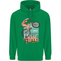 Mountain Bike Trials MTB Cycling Bicycle Mens 80% Cotton Hoodie Irish Green