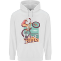 Mountain Bike Trials MTB Cycling Bicycle Mens 80% Cotton Hoodie White
