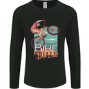 Mountain Bike Trials MTB Cycling Bicycle Mens Long Sleeve T-Shirt Black