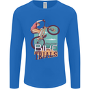 Mountain Bike Trials MTB Cycling Bicycle Mens Long Sleeve T-Shirt Royal Blue
