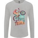 Mountain Bike Trials MTB Cycling Bicycle Mens Long Sleeve T-Shirt Sports Grey