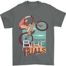 Mountain Bike Trials MTB Cycling Bicycle Mens T-Shirt 100% Cotton Charcoal