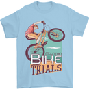 Mountain Bike Trials MTB Cycling Bicycle Mens T-Shirt 100% Cotton Light Blue