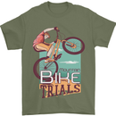 Mountain Bike Trials MTB Cycling Bicycle Mens T-Shirt 100% Cotton Military Green