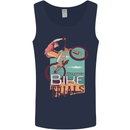 Mountain Bike Trials MTB Cycling Bicycle Mens Vest Tank Top Navy Blue