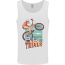 Mountain Bike Trials MTB Cycling Bicycle Mens Vest Tank Top White