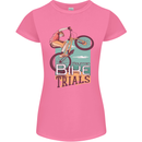 Mountain Bike Trials MTB Cycling Bicycle Womens Petite Cut T-Shirt Azalea