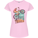 Mountain Bike Trials MTB Cycling Bicycle Womens Petite Cut T-Shirt Light Pink
