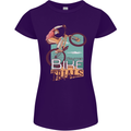 Mountain Bike Trials MTB Cycling Bicycle Womens Petite Cut T-Shirt Purple