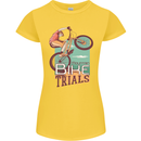 Mountain Bike Trials MTB Cycling Bicycle Womens Petite Cut T-Shirt Yellow