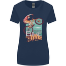 Mountain Bike Trials MTB Cycling Bicycle Womens Wider Cut T-Shirt Navy Blue