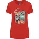 Mountain Bike Trials MTB Cycling Bicycle Womens Wider Cut T-Shirt Red