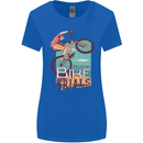 Mountain Bike Trials MTB Cycling Bicycle Womens Wider Cut T-Shirt Royal Blue